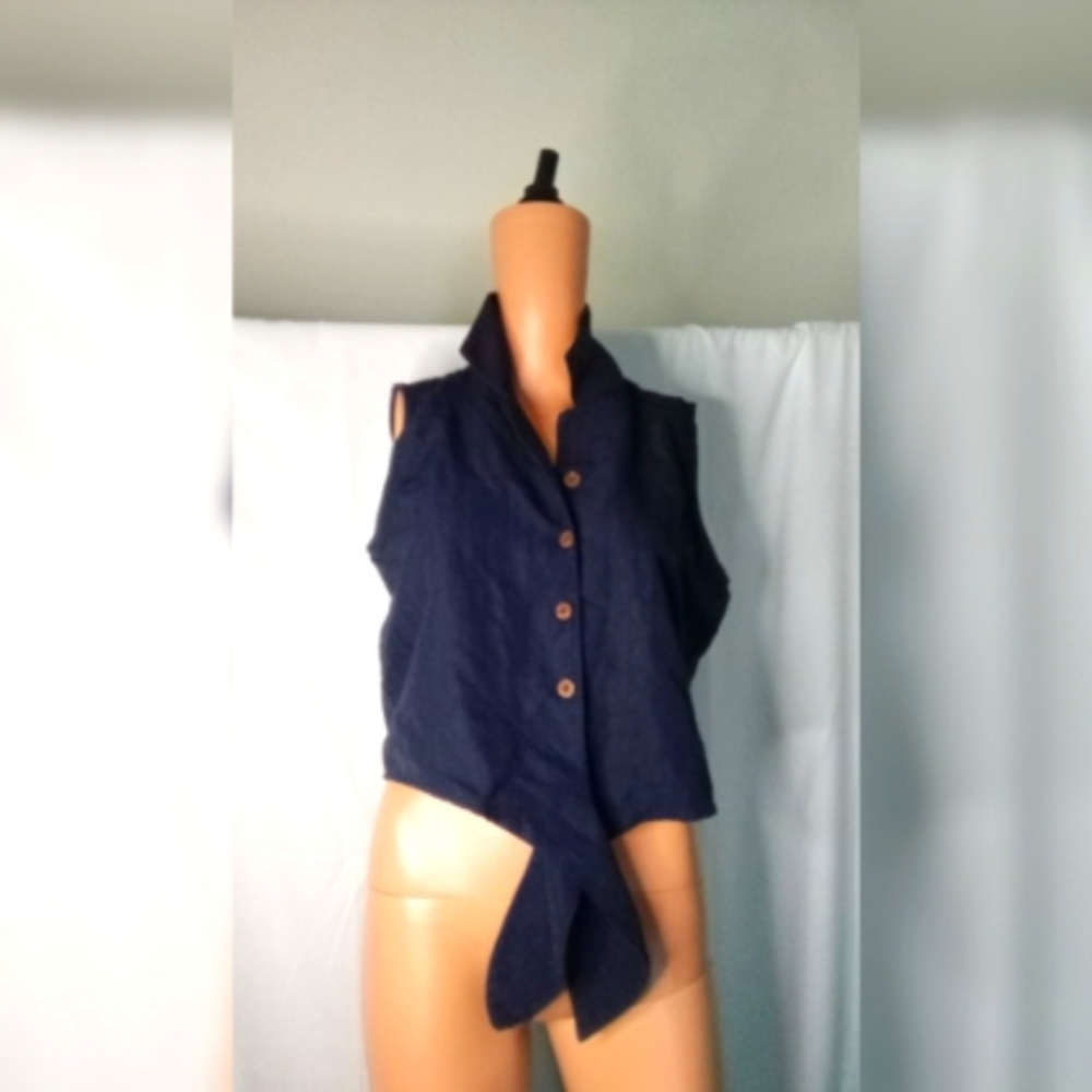 Sugar reef front tie vintage top